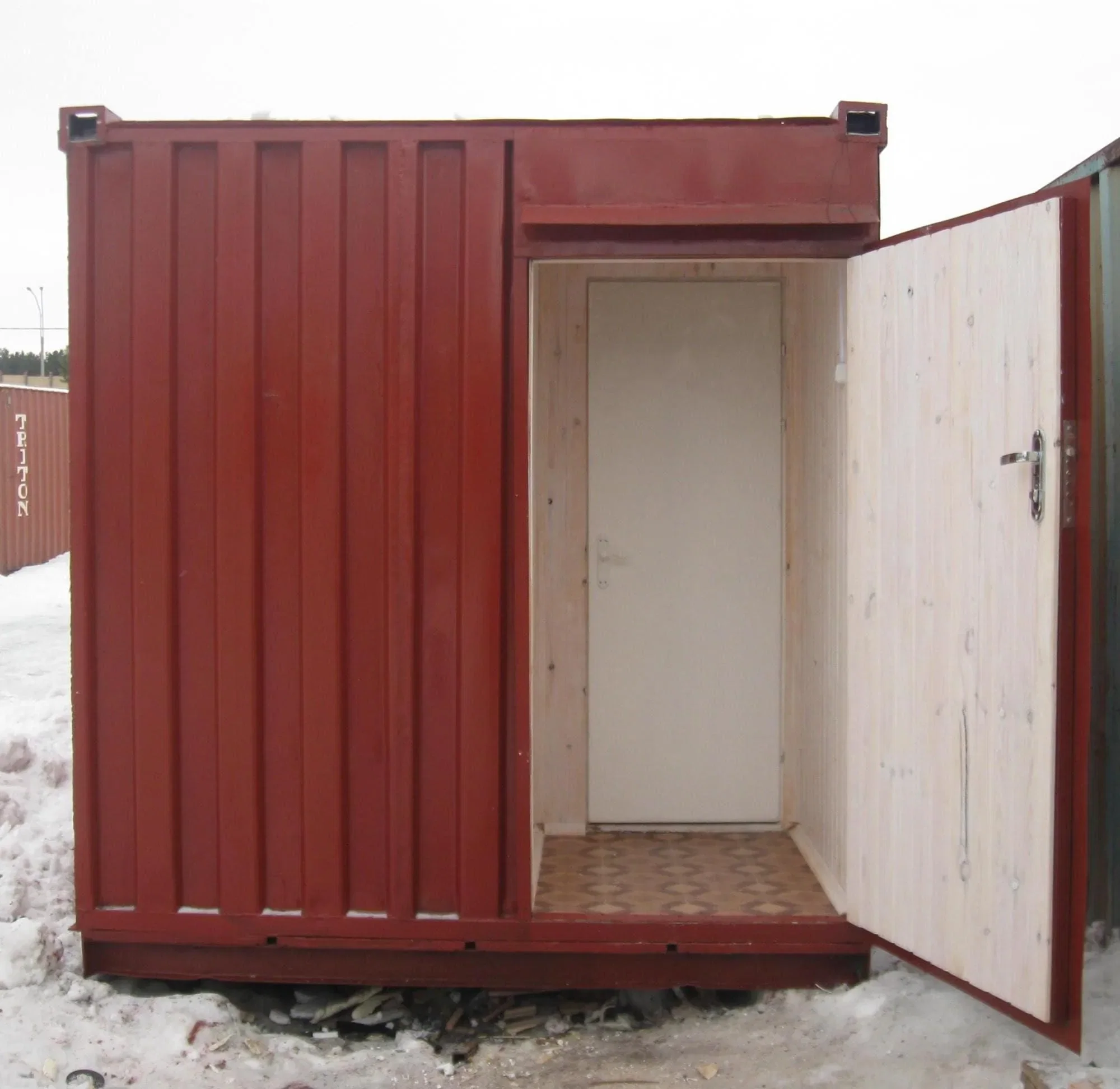 Красная бытовка с тамбуром – идеальный выбор для вашего проекта!. 2